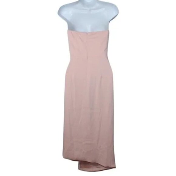 Cushnie x Target womens dress size 0 light pink midi strapless asymmetrical hem - Picture 9 of 12